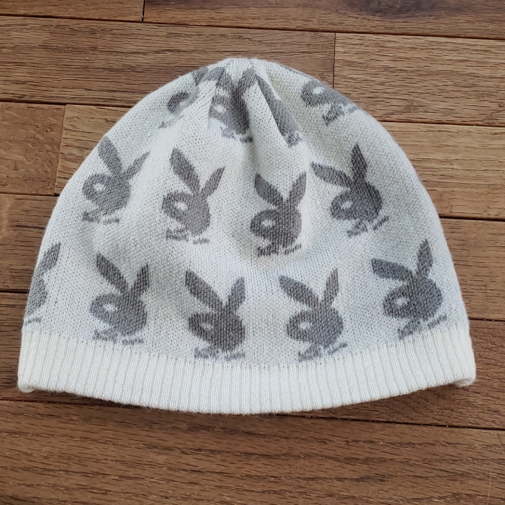 Playboy bunny knit beanie hat